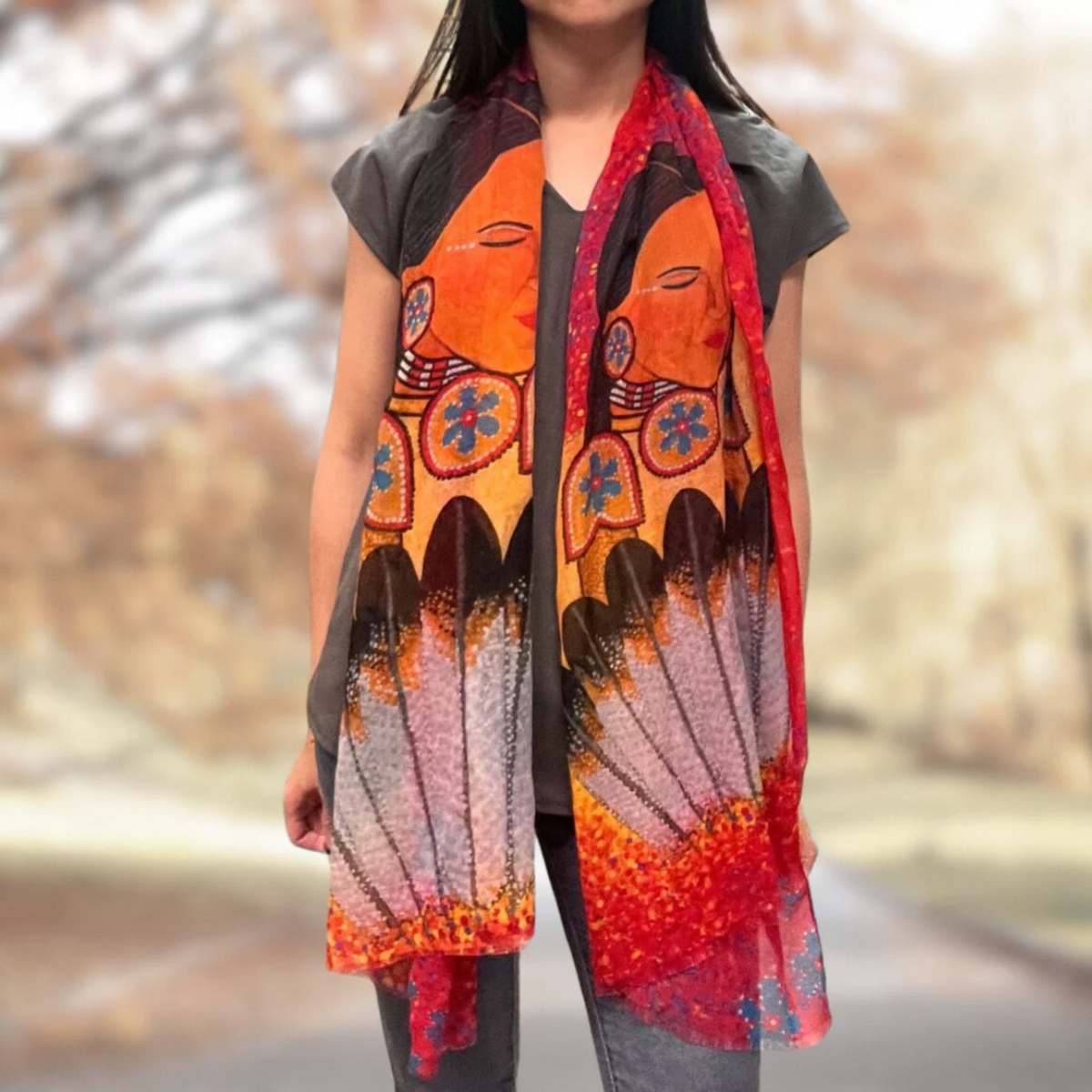 Indigenous Art Lightweight Scarf