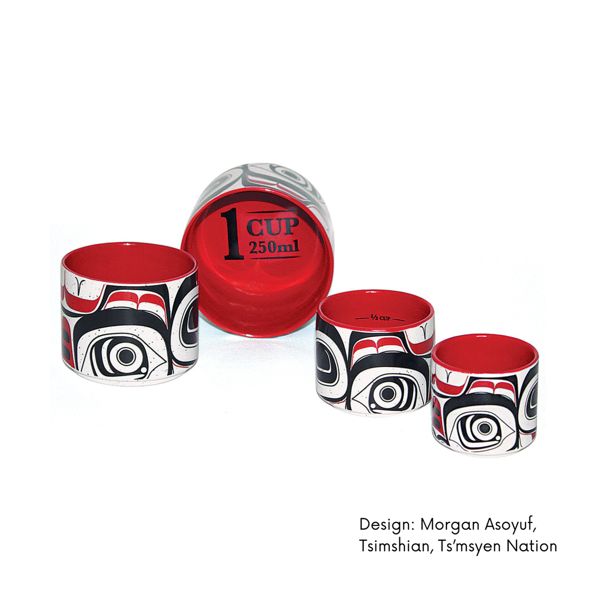 Ceramic Measuring Cups w/ Contemporary Indigenous Design