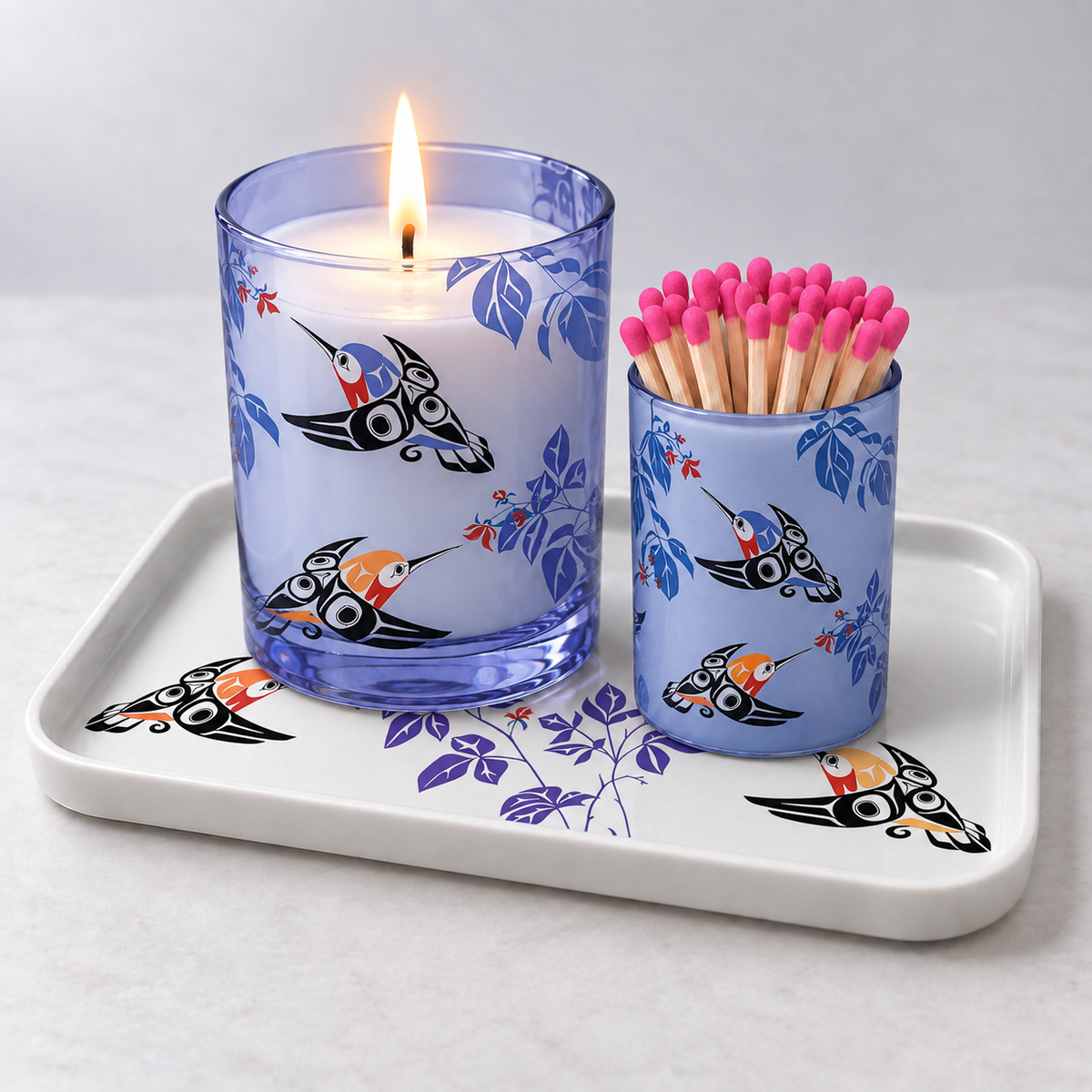 Hummingbird Tray | Glen Rabena, Haida (adopted) artist