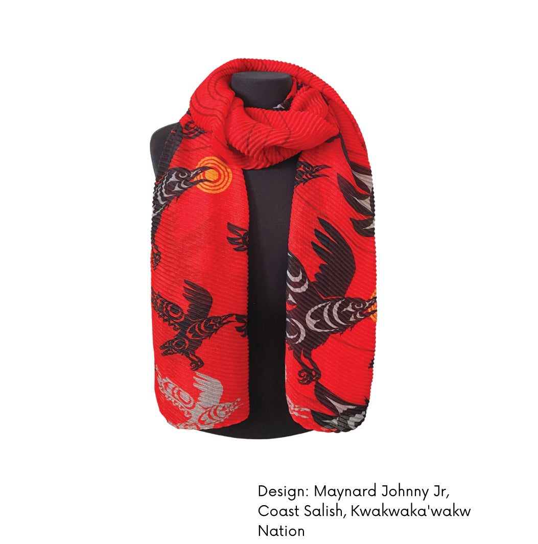 Indigenous Art Ribbed Eco Scarf