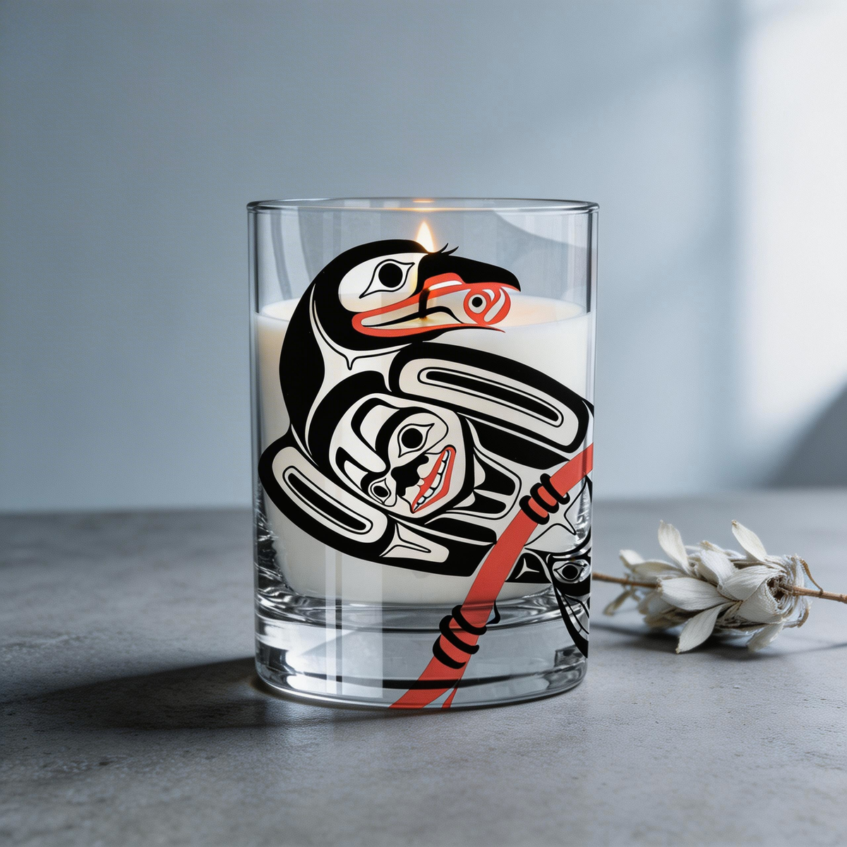 Scented Candle with 'Raven' by Glen Rabena (adopted into Haida Nation)