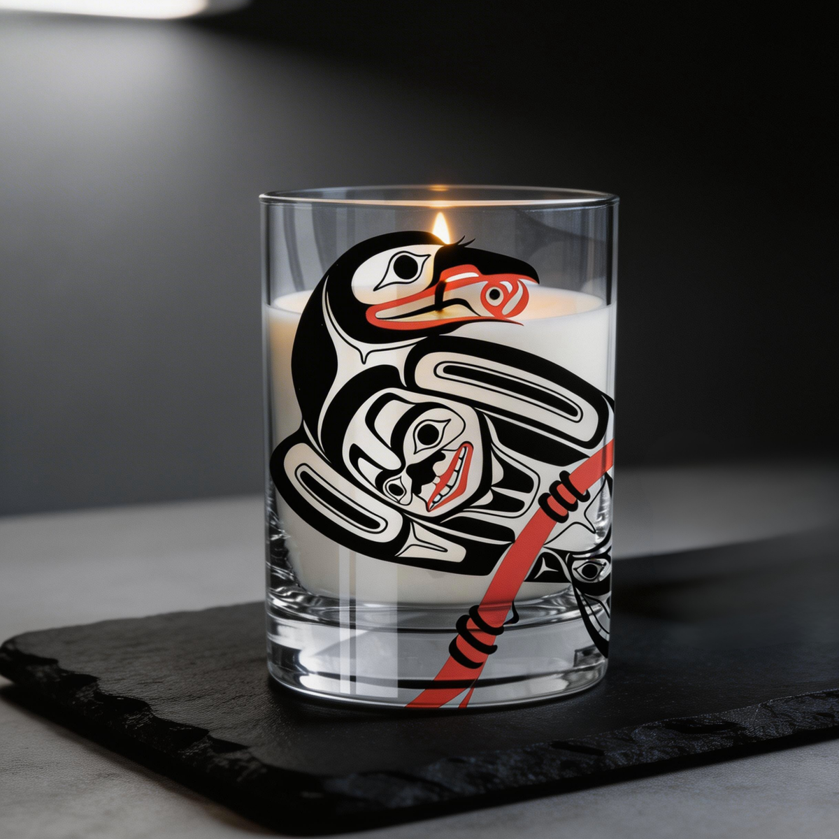 Scented Candle with 'Raven' by Glen Rabena (adopted into Haida Nation)