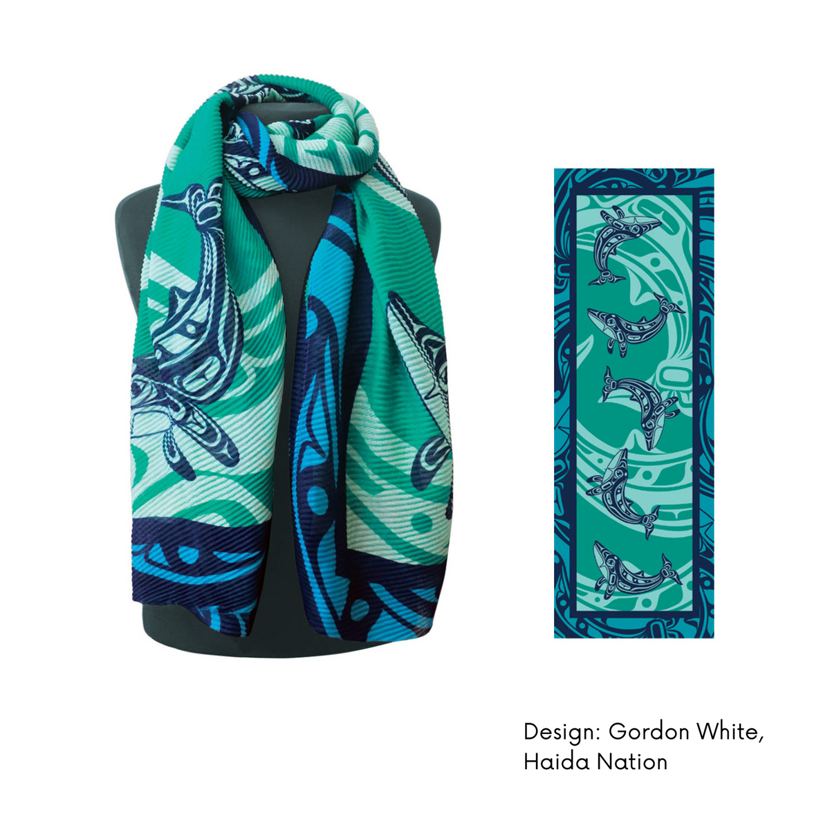 Indigenous Art Ribbed Eco Scarf