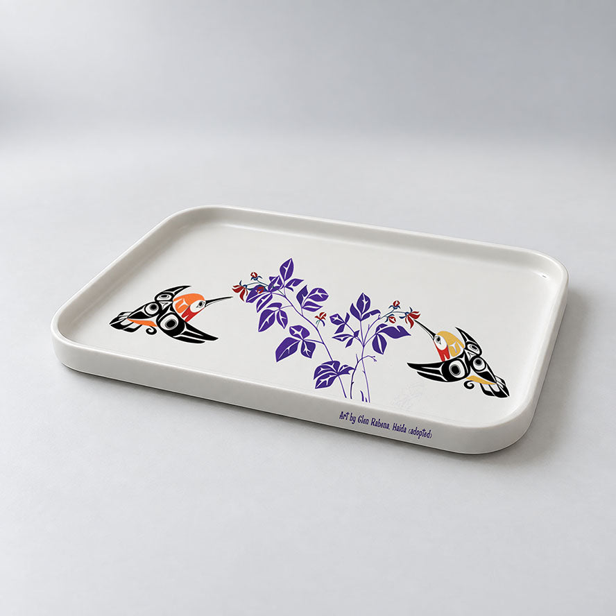 Hummingbird Tray | Glen Rabena, Haida (adopted) artist