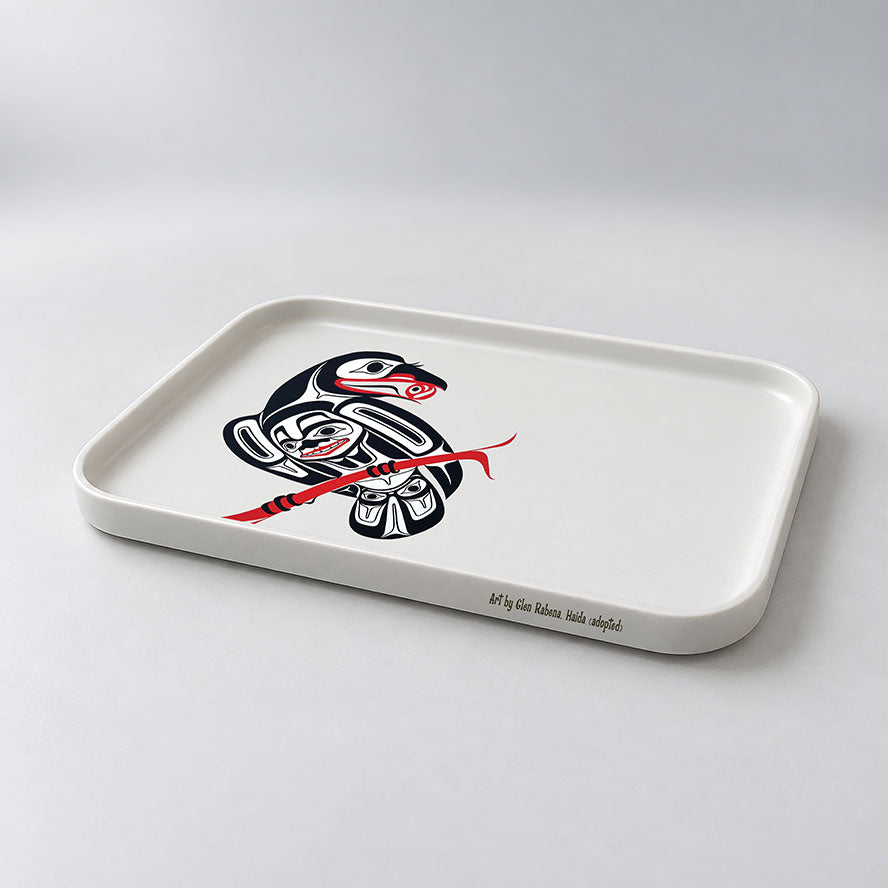 Raven Tray | Glen Rabena, Haida (adopted) artist