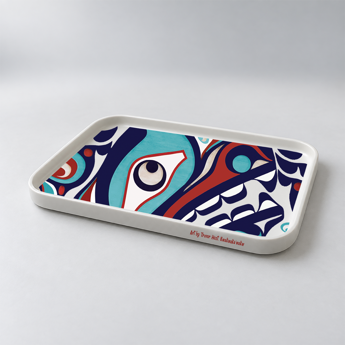 Wolf Tray | Trevor Hunt, Kwakwaka'wakw artist