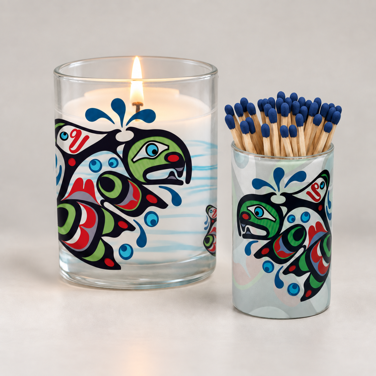 Whale Match Holder | Trevor Hunt, Kwakwaka'wakw artist